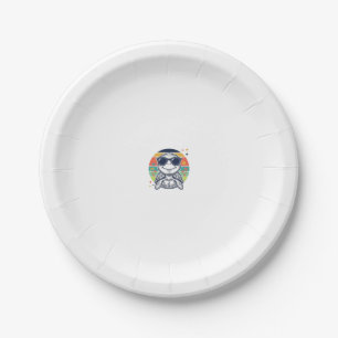 Vintage Tropical Turtle Sunglasses Beach Shirt_1 Paper Plates
