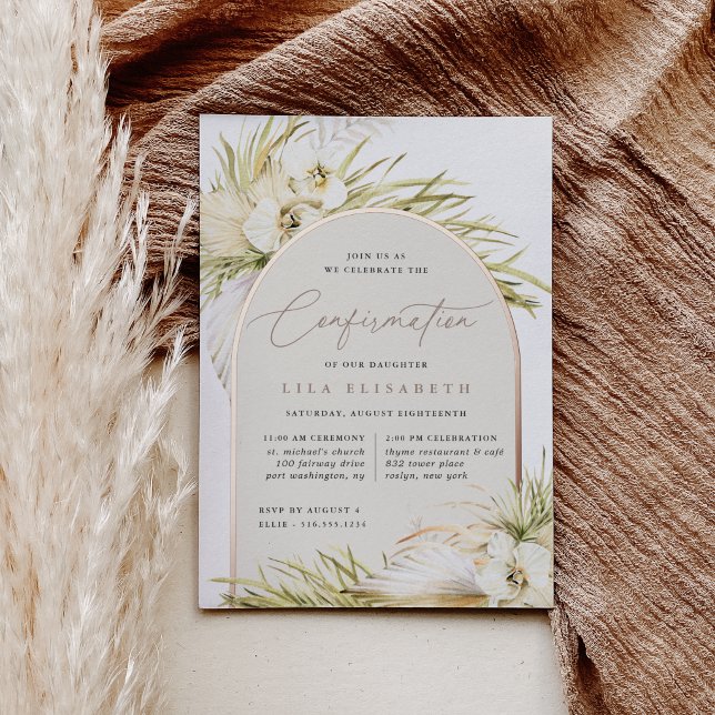 Vintage Tropics | Confirmation Foil Invitation (Creator Uploaded)