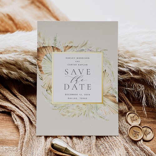 Vintage Tropics Foil Save the Date Card