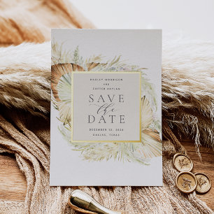 Vintage Tropics Foil Save the Date Card
