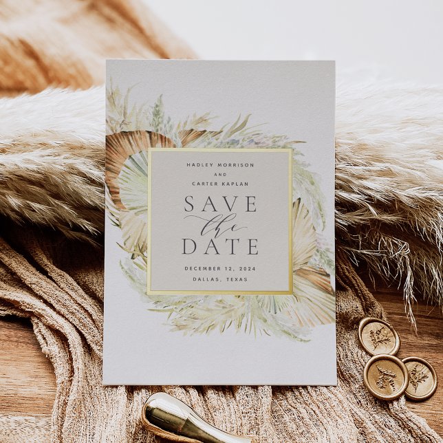 Vintage Tropics Foil Save the Date Card (Creator Uploaded)