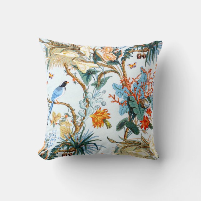 Vintage Tropics I Throw Pillow (Front)