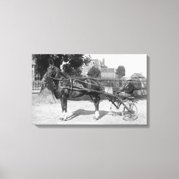 Vintage Trotter And Sulky Canvas Print by Past_Impressions at Zazzle