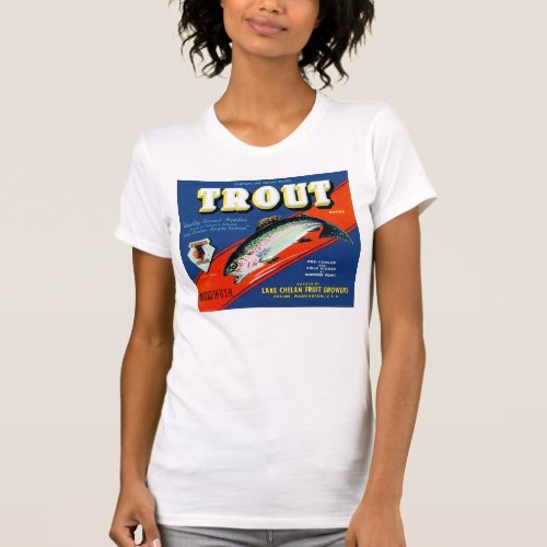 Vintage Trout Brand Apple Label T_Shirt