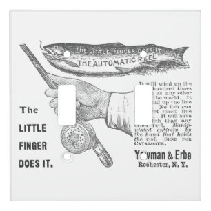 Vintage Trout Fishing Ad Circa 1890's Light Switch Cover