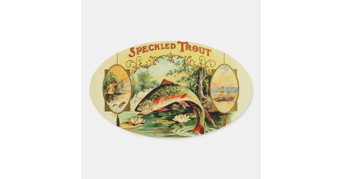 Vintage Trout Fishing Stickers