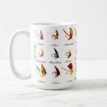 Vintage Trout Fly-Fishing Flies Coffee Mug<br><div class="desc">Enjoy a cup of coffee with a mug decorated with colorful vintage fly-fishing trout flies. Trout fly fishing flies mug will make a great addition to your fly-fishing theme collection,  or a perfect gift for your fly-fishing or fly-tying buddy.</div>