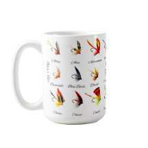 Vintage Trout Fly-Fishing Flies Coffee Mug