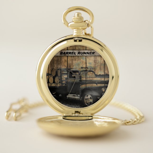 Vintage Truck Antique Truck Old Truck Pocket Watch (Inside)