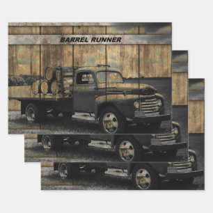 Vintage Truck Antique Truck Old Truck Wrapping Paper Sheets