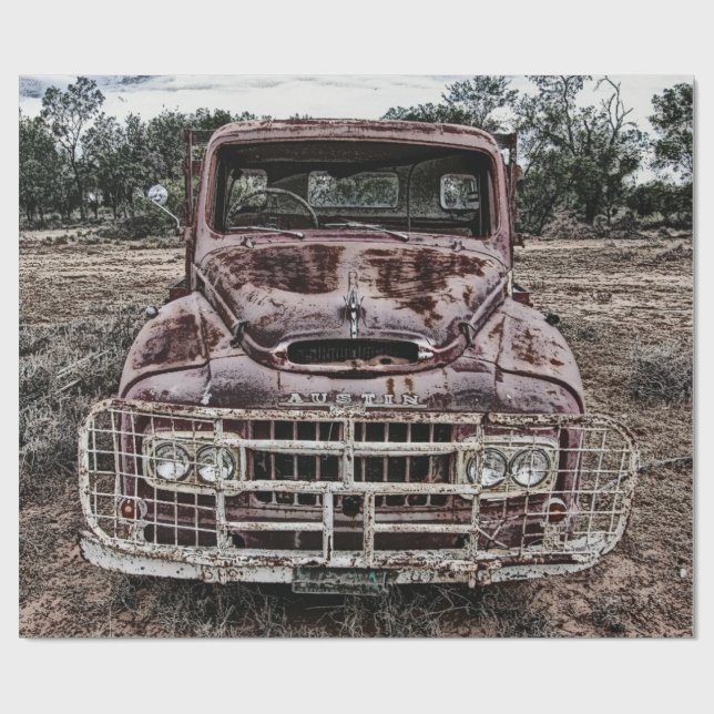 Vintage Truck Austin Wrapping Paper (Flat)