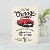 Vintage Truck Birthday Party Invitation (Standing Front)