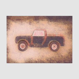 Vintage Truck Brown Old Rustic Texture Decoupage Tissue Paper