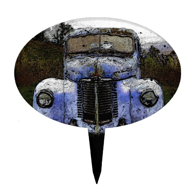 Vintage Truck Cake Topper (Front)