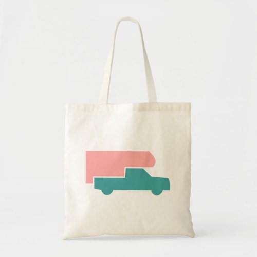 Vintage Truck Camper _ Fun Colors Tote Bag