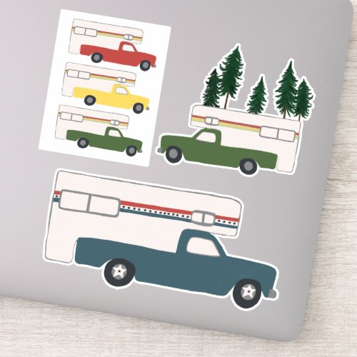 Vintage Truck Campers Motorhome RV Camping RVing Sticker