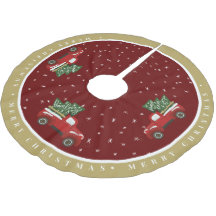 Vintage Truck Christmas Tree Ckirt Brushed Polyest