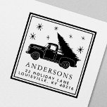 Vintage Truck Christmas Tree Holiday Address Self-inking Stamp<br><div class="desc">Spread holiday cheer with this charming self-inking stamp! Featuring a vintage red truck carrying a Christmas tree,  this festive design is perfect for personalizing Christmas cards,  holiday letters,  and gift tags. Easily add your return address to your mailings and add a touch of nostalgia to your holiday correspondence.</div>