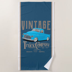 Vintage Truck Company Beach Towel