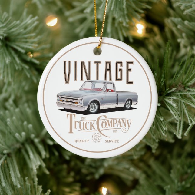 Vintage Truck Company Ceramic Ornament (Tree)