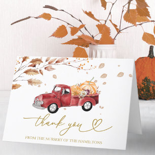 Vintage Truck Fall Baby Shower Thank You