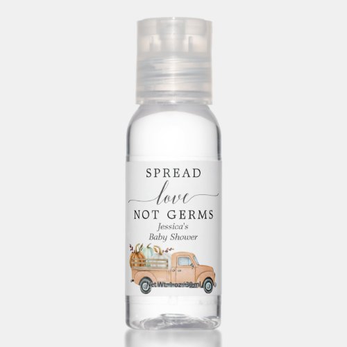Vintage Truck Fall Spread Love Not Germs Hand Sanitizer