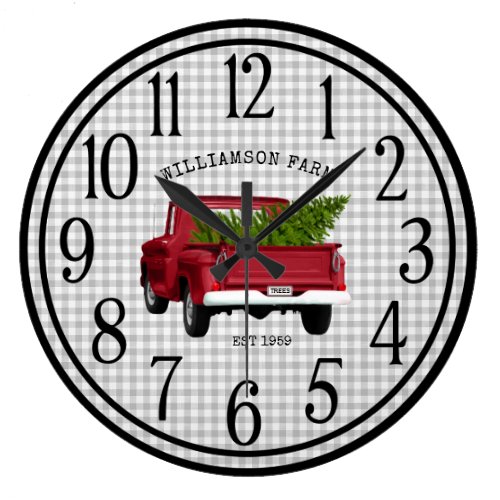 VINTAGE TRUCK FARM RUSTIC CUSTOM CLOCK
