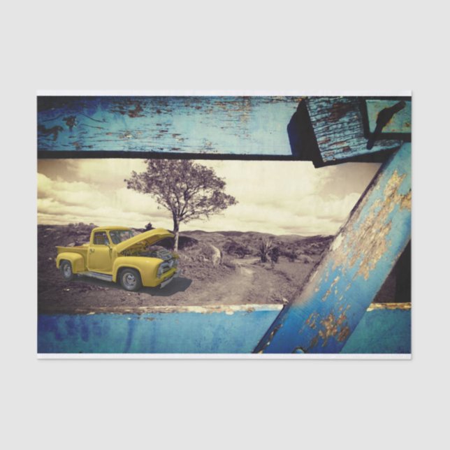 Vintage Truck Gift Tissue Paper (Front)