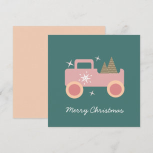 Vintage Truck Groovy Christmas Card