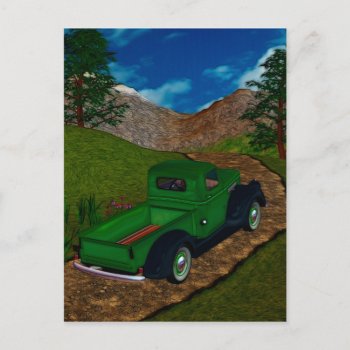 Vintage Truck Illustrated Series Postcard by BohemianBoundProduct at Zazzle