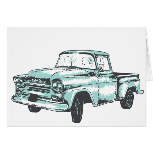 Vintage Truck Illustration (Front Horizontal)