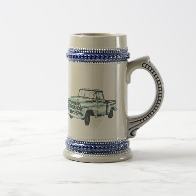 Vintage Truck Illustration Beer Stein (Right)