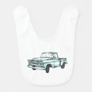 Vintage Truck Illustration Bib