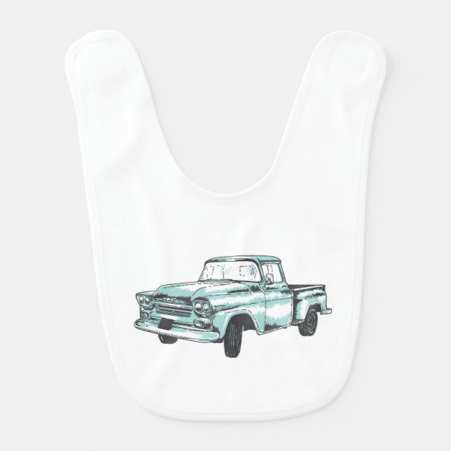 Vintage Truck Illustration Bib (Front)