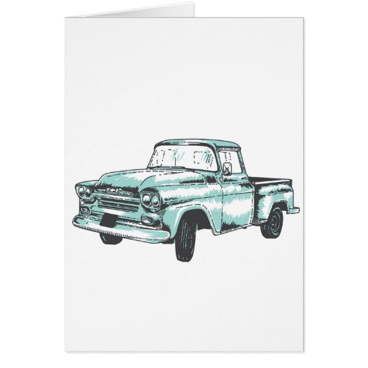 Vintage Truck Illustration Cards (Front)
