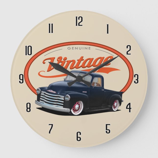 Vintage Truck Large Clock (Front)