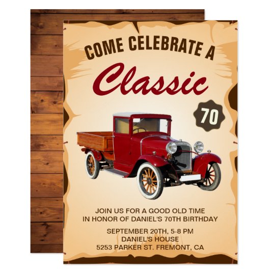 Vintage Truck Invitations 4