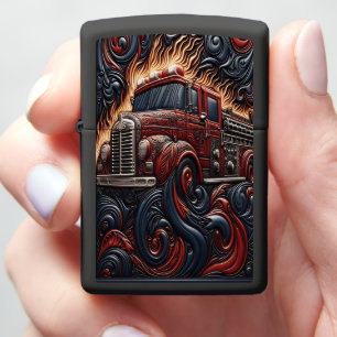 Vintage Truck on Imitation Leather Zippo Lighter