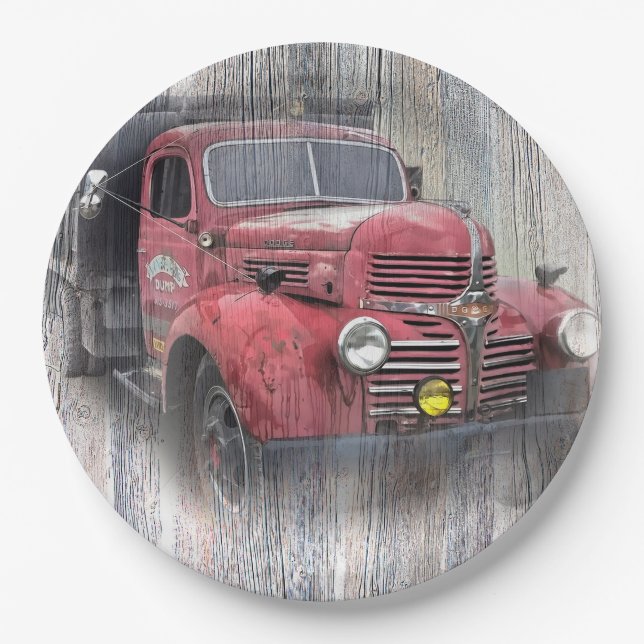 VINTAGE TRUCK PAPER PLATES (Front)