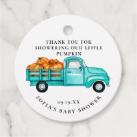 Vintage Truck Rustic | Baby Shower Favor Tag