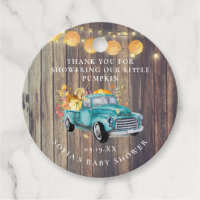 Vintage Truck Rustic | Baby Shower Favor Tag