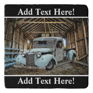 Vintage Truck Rustic Barn Trivet