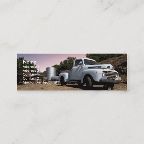 Vintage Truck Skinny  Card Business Card Template