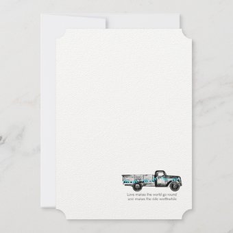 Vintage Truck Wedding Invitation | Zazzle