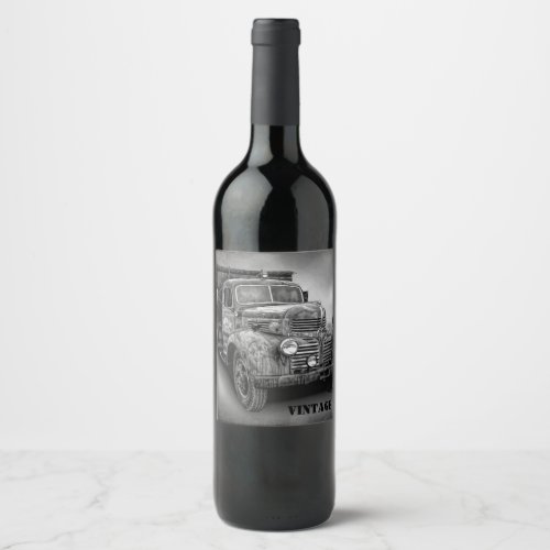 VINTAGE TRUCK WINE LABEL