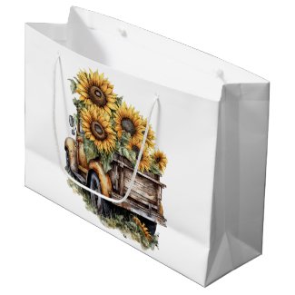 Vintage Truck With Sunflowers