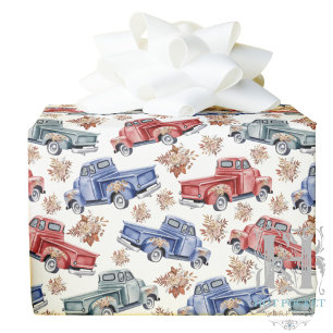 Vintage Trucks Gift Wrapping Paper 