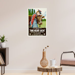 Vintage True Heart Susie Silent Hollywood Movie Poster