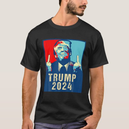 Vintage Trump 2024 Ill Be Back Design Patriotic P T_Shirt