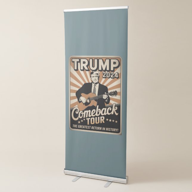 Vintage TRUMP 2024 Rocks COMEBACK TOUR  Retractable Banner (3/4)